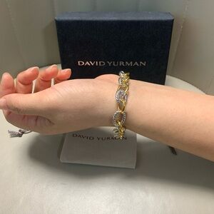 David Yurman Two-Tone Gold and Silver Bracelet length:21-22cm